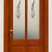 porta interna in legno massello finestrata vetro antinfortunio satinato decorato